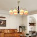 Caramel Orb Chandelier-DWHOME