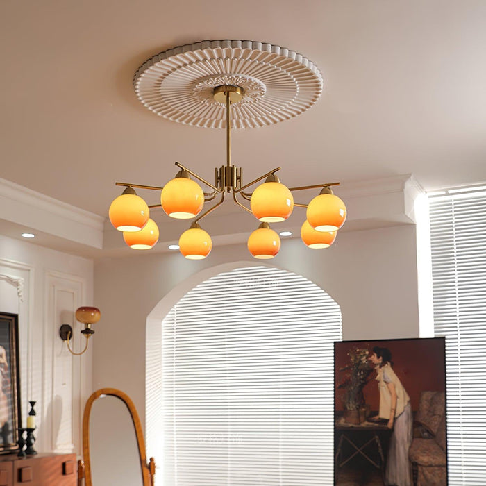 Chandelier Sphère Caramel - DWHOME