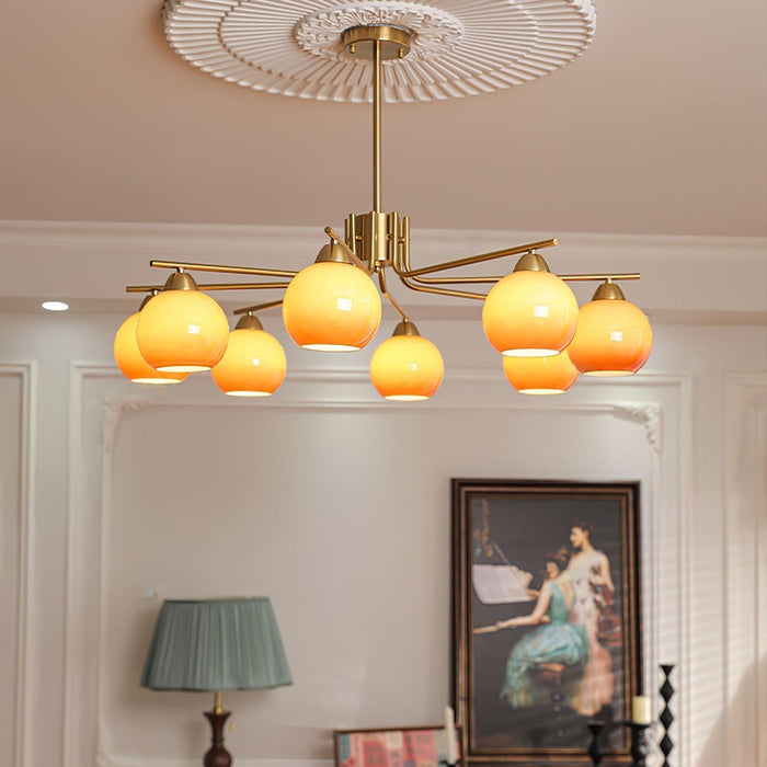 Chandelier Sphère Caramel - DWHOME