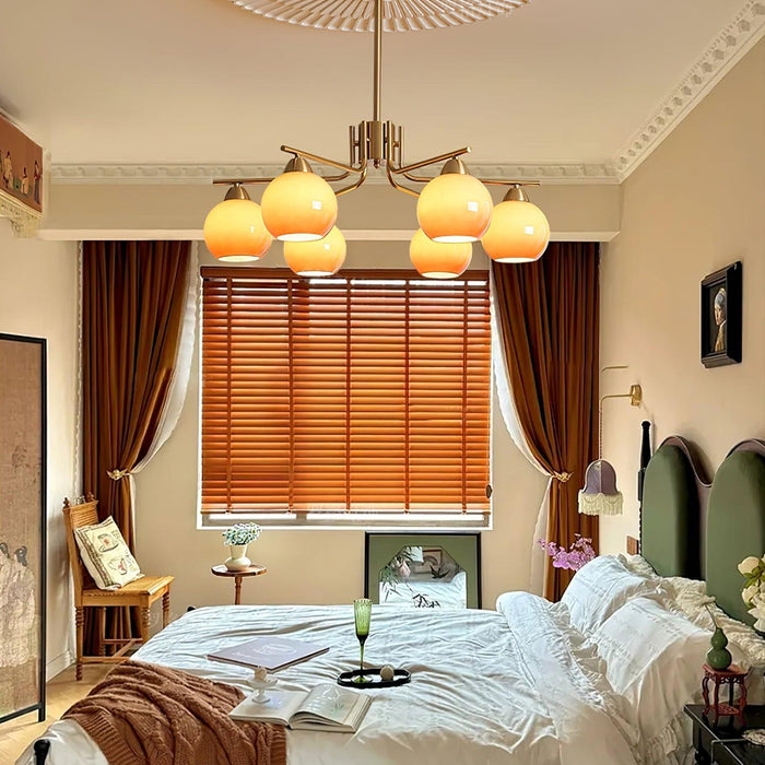 Chandelier Sphère Caramel - DWHOME