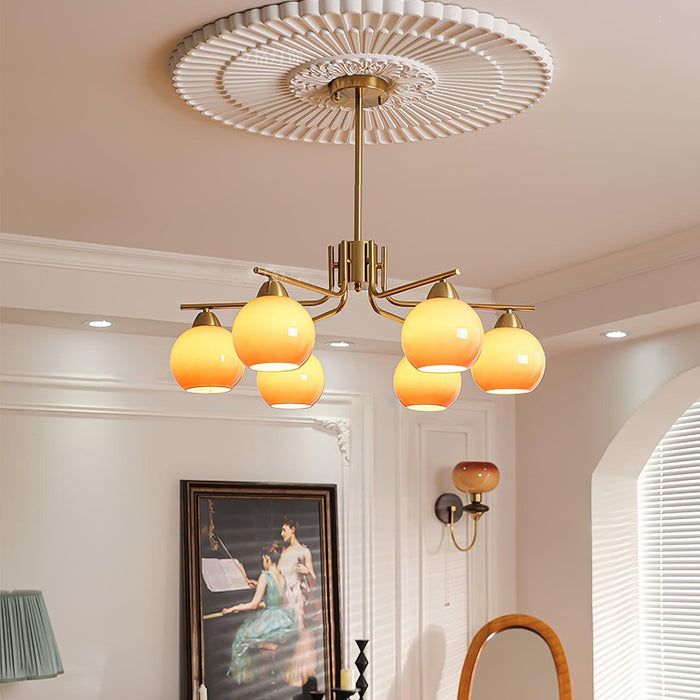 Chandelier Sphère Caramel - DWHOME