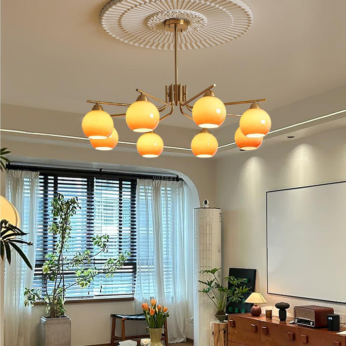Chandelier Sphère Caramel - DWHOME
