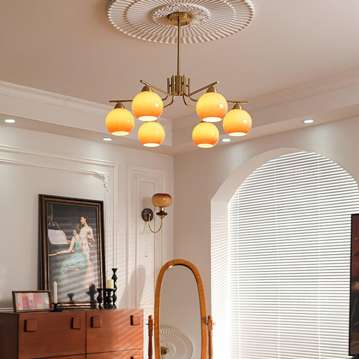 Chandelier Sphère Caramel - DWHOME