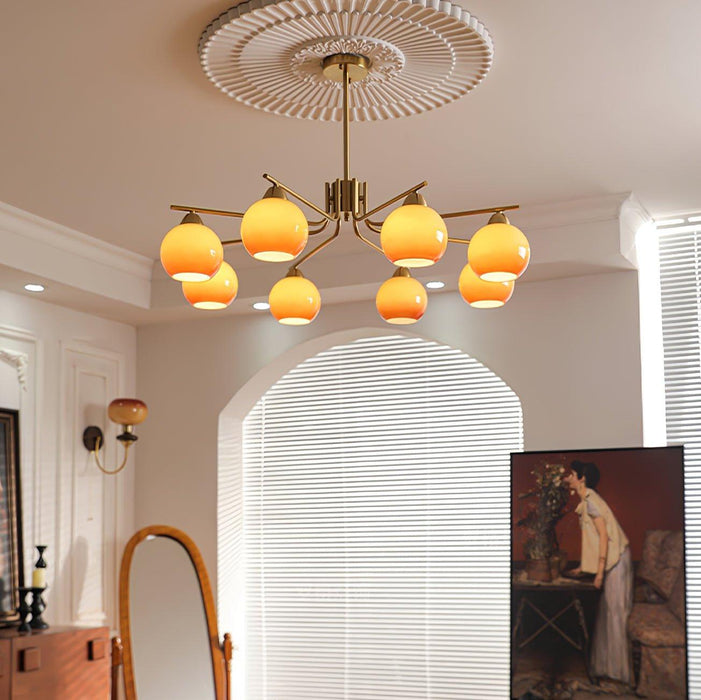 Chandelier Sphère Caramel - DWHOME