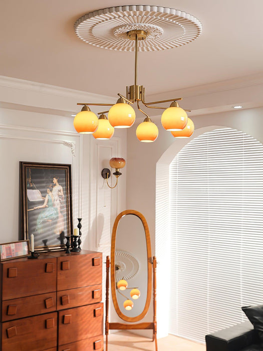 Chandelier Sphère Caramel - DWHOME