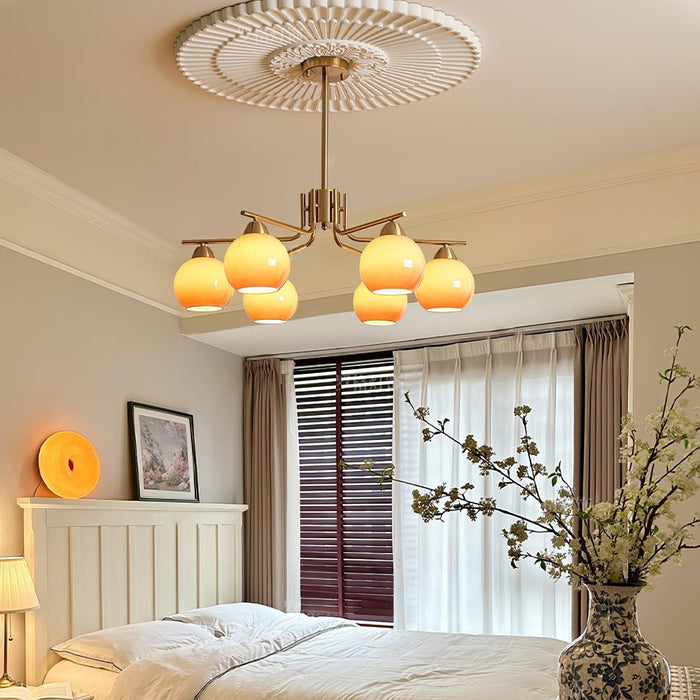 Chandelier Sphère Caramel - DWHOME