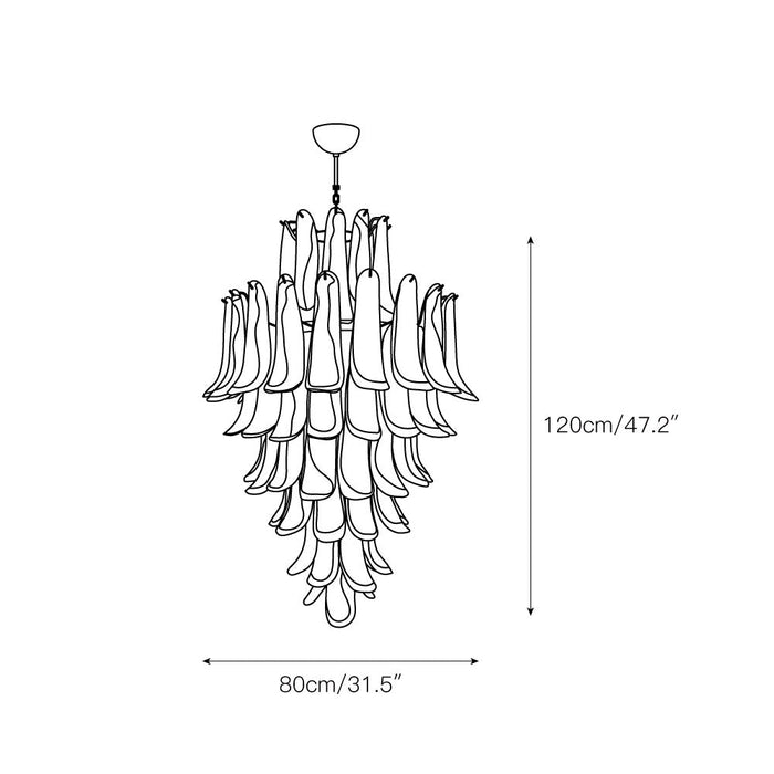 Caramello Petal Chandelier-DWHOME