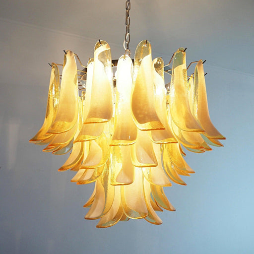 Amber Glass Murano Petals Chandelier-DWHOME
