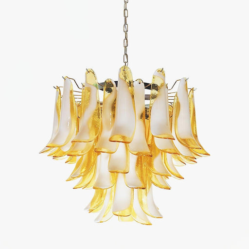 Amber Glass Murano Petals Chandelier-DWHOME