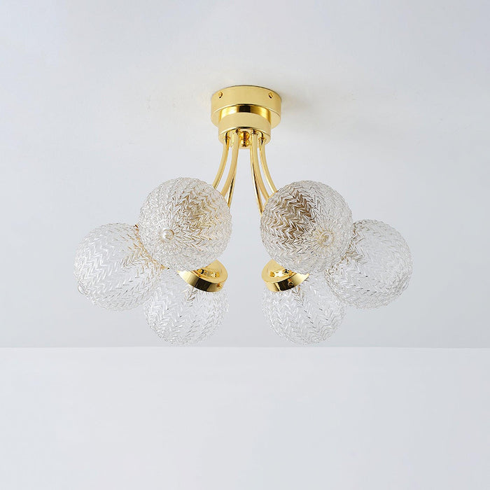 Carved Glass Ceiling Lamp-DWHOME