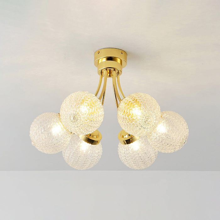 Carved Glass Ceiling Lamp-DWHOME