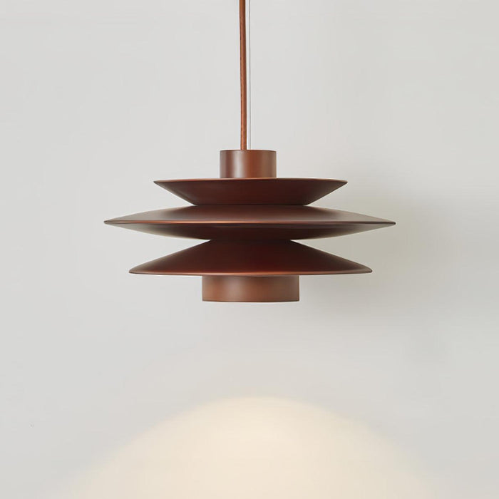 Cascade Wooden Disc Pendant Lamp-DWHOME