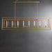 Baker Glass Lantern Rectangular Chandelier 72"-DWHOME