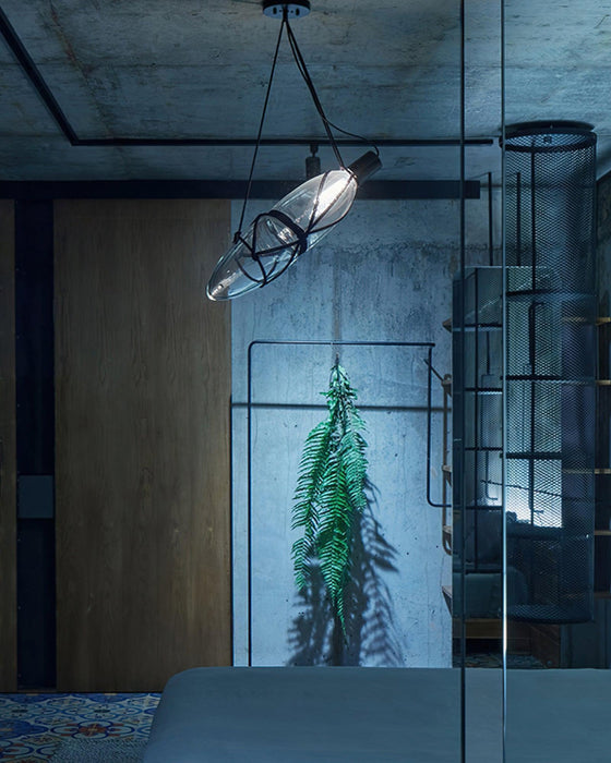 Castaway Bottle Glass Pendant Lamp-DWHOME