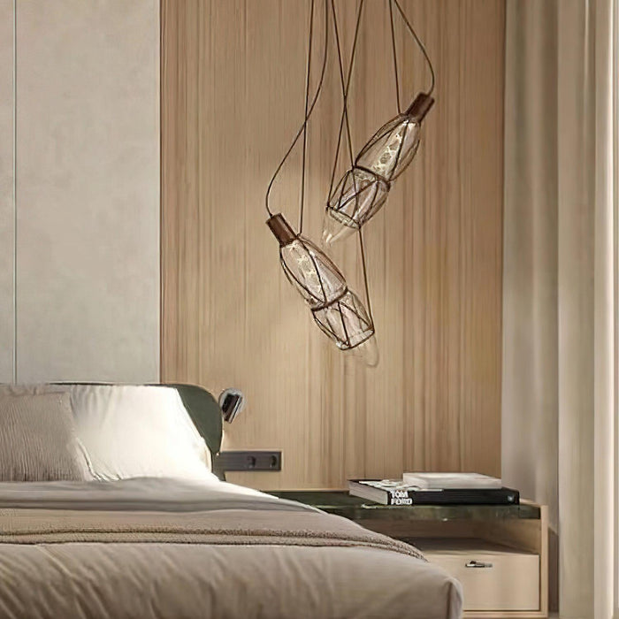 Castaway Bottle Glass Pendant Lamp-DWHOME