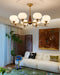 Celeste Sphere Walnut Chandelier-DWHOME