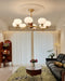Celeste Sphere Walnut Chandelier-DWHOME