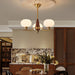 Celeste Sphere Walnut Chandelier-DWHOME