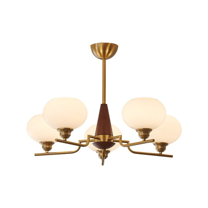 Celeste Sphere Walnut Chandelier-DWHOME