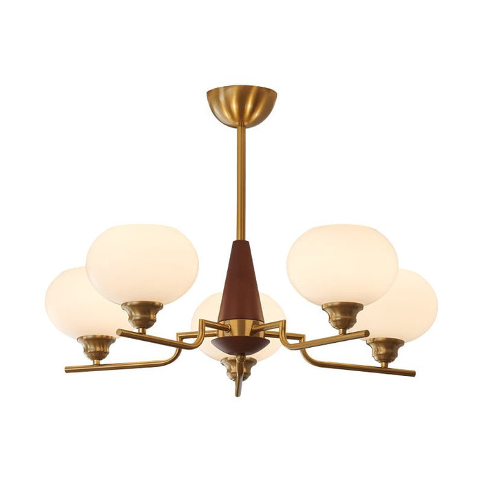 Celeste Sphere Walnut Chandelier-DWHOME