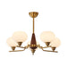 Celeste Sphere Walnut Chandelier-DWHOME
