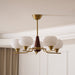 Celeste Sphere Walnut Chandelier-DWHOME