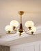 Celeste Sphere Walnut Chandelier-DWHOME