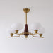 Celeste Sphere Walnut Chandelier-DWHOME