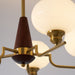 Celeste Sphere Walnut Chandelier-DWHOME