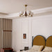 Celeste Sphere Walnut Chandelier-DWHOME