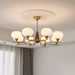 Celeste Sphere Walnut Chandelier-DWHOME