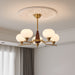 Celeste Sphere Walnut Chandelier-DWHOME