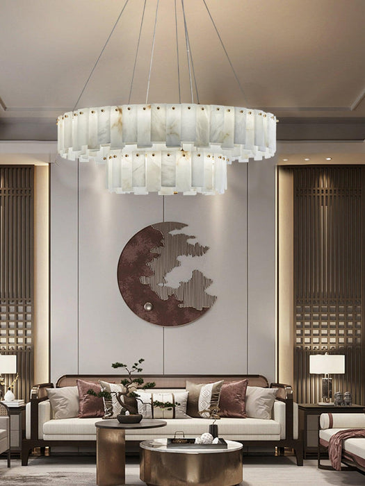 Celestial Alabaster Round Chandelier - DWHOME
