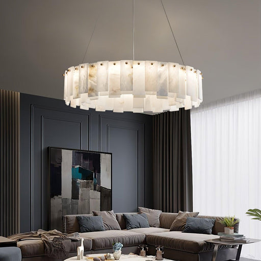 Celestial Alabaster Round Chandelier-DWHOME