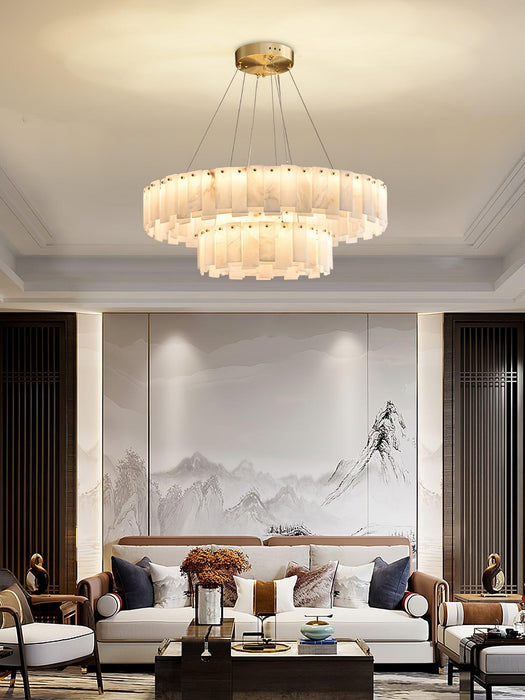 Celestial Alabaster Round Chandelier - DWHOME