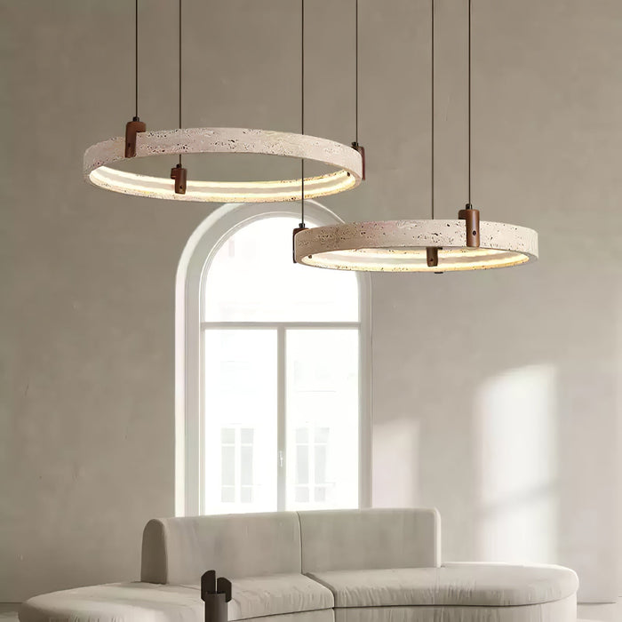 Celestial Orbit Travertine Chandelier-DWHOME