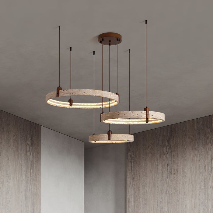 Celestial Orbit Travertine Chandelier-DWHOME