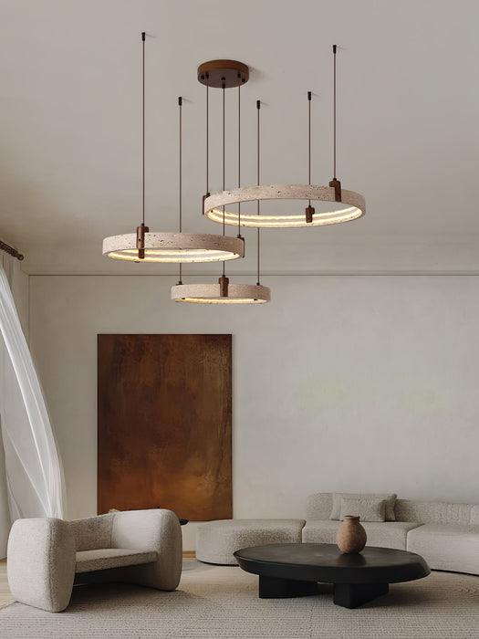 Celestial Orbit Travertine Chandelier-DWHOME