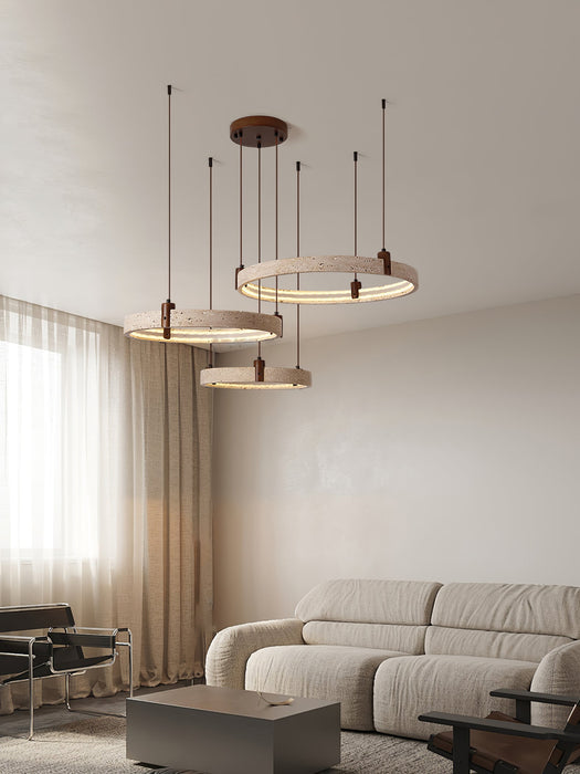 Celestial Orbit Travertine Chandelier-DWHOME