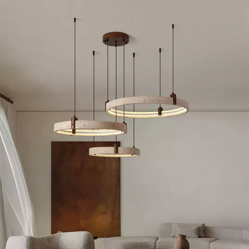 Celestial Orbit Travertine Chandelier-DWHOME