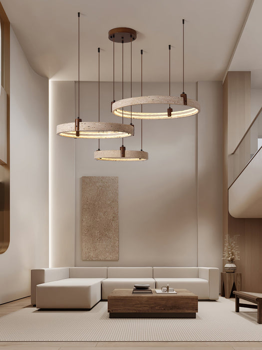 Celestial Orbit Travertine Chandelier-DWHOME