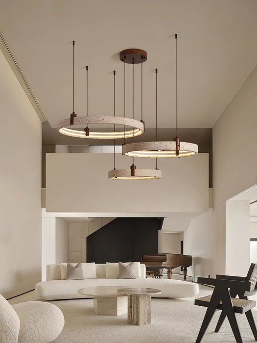 Celestial Orbit Travertine Chandelier-DWHOME