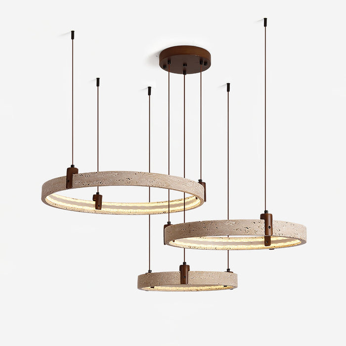 Celestial Orbit Travertine Chandelier-DWHOME