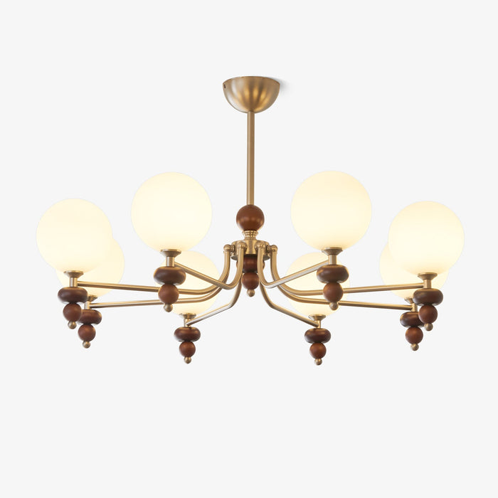 Celestial Sphere Walnut Chandelier-DWHOME