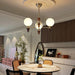 Celestial Sphere Walnut Chandelier-DWHOME