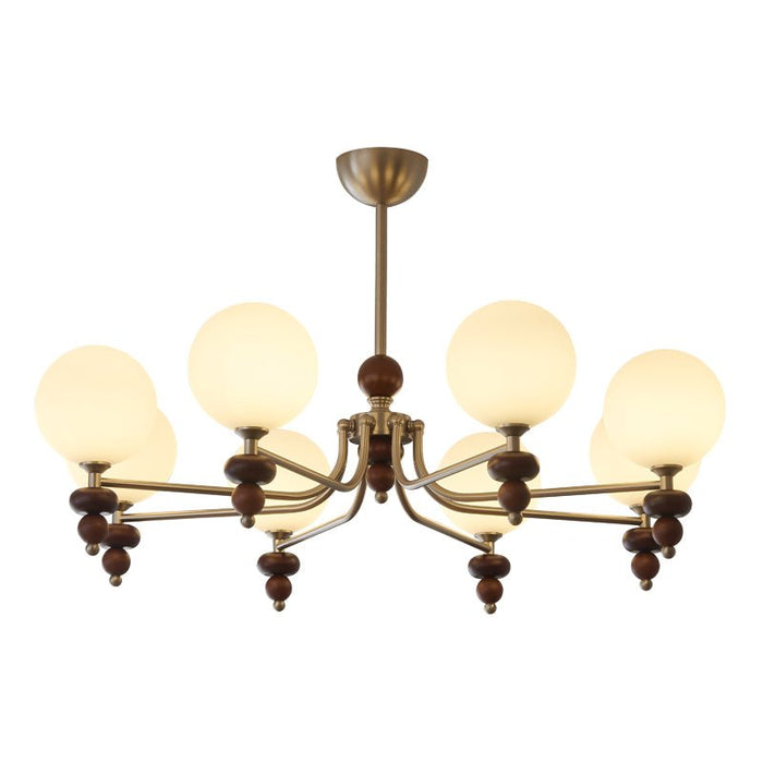 Celestial Sphere Walnut Chandelier-DWHOME