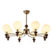 Celestial Sphere Walnut Chandelier-DWHOME
