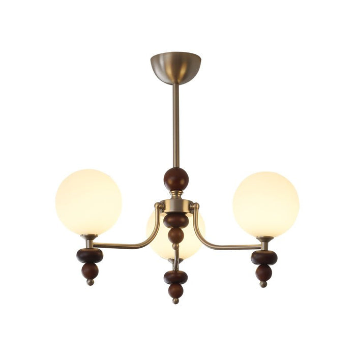 Celestial Sphere Walnut Chandelier-DWHOME