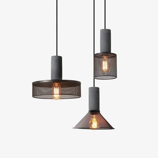 Cement Mesh Pendant Light-DWHOME