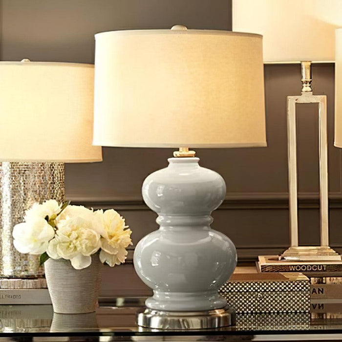Ceramic Gourd Table Lamp-DWHOME